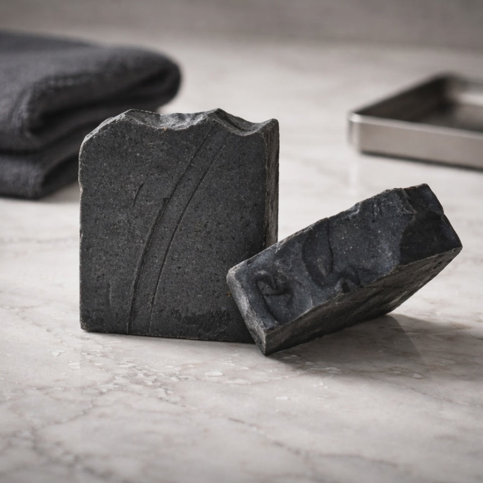Black Citrus Scrub Bar | Charcoal & Pumice Soap